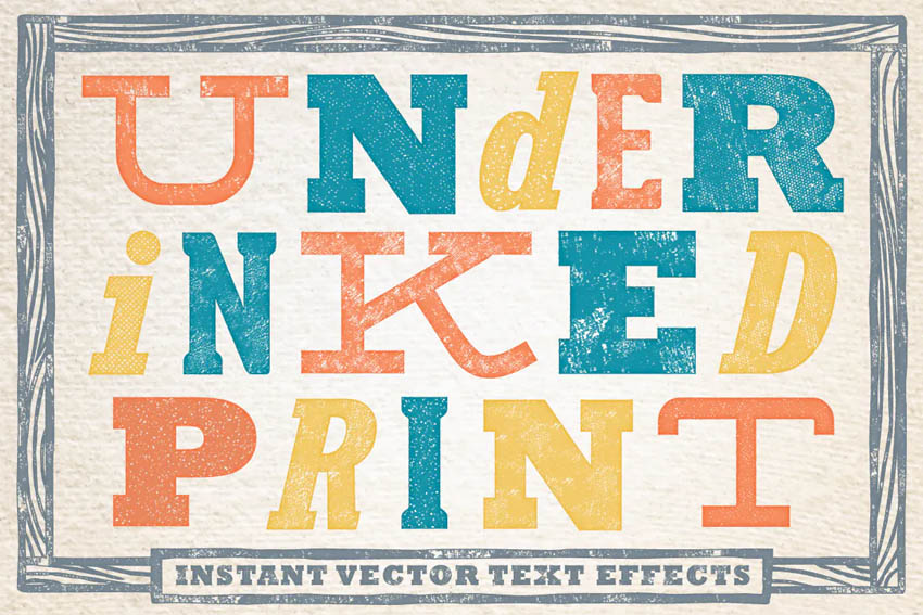 Under-Inked Print - Instant Vector Text Effects 
